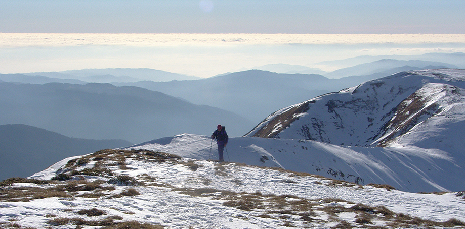 Ultimi passi verso la cima del Corno alle Scale